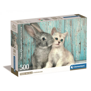Puzzle 500el HQC Cat&Bunny...