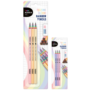 Ołówek tęczowy 3 szt. Kidea