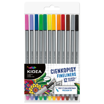 Cienkopis 12 kolorów Kidea
