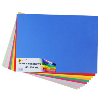 Papier kolorowy A3 mix 100...