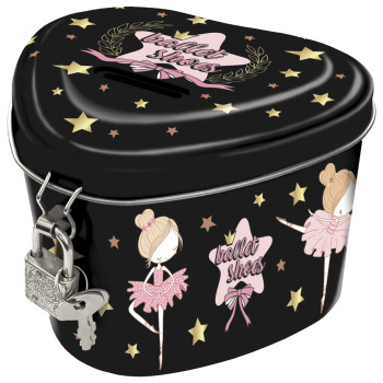 Skarbonka metalowa z kłódką...