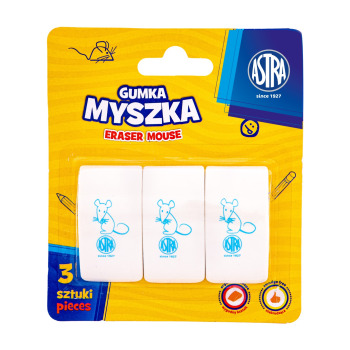 Gumka myszka 3 szt blister...