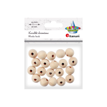 Koraliki drewniane 15mm...