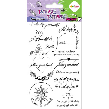 Tatuaże zmywalne słowa...