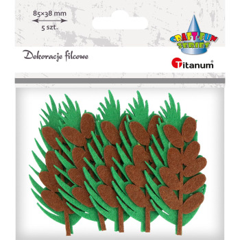 Liście z gałązką filcowe 5...