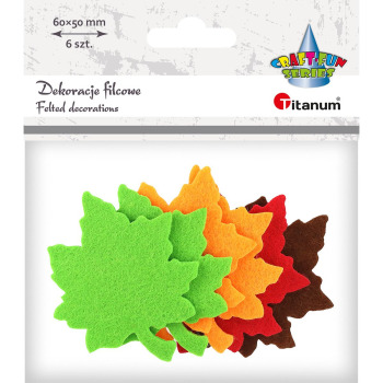 Liście klonu filcowe 6 szt...