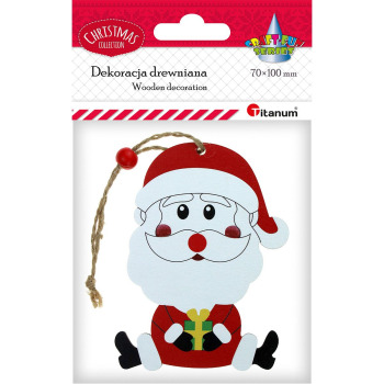 Dekoracja drewniana Mikołaj...