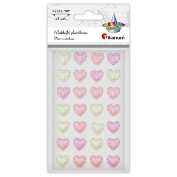 Naklejki plastikowe serca...