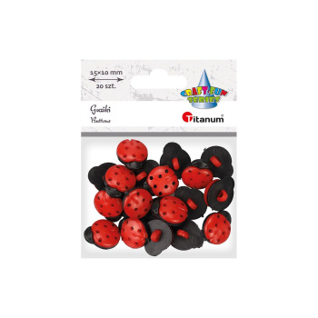 Guziki plastikowe biedronki...