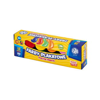 Farby plakatowe 12kol 20ml...