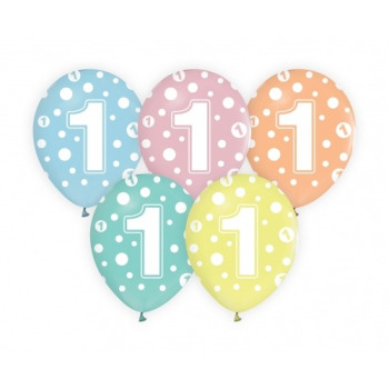 Balony cyfra 1 Urodziny 12"...