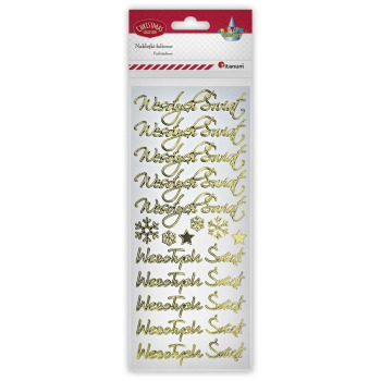 Naklejki złoty napis...