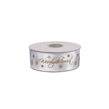 Wstążka satynowa biała...