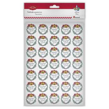 Naklejki papierowe wianek...