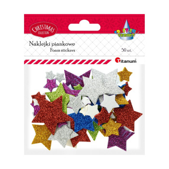 Naklejki piankowe brokatowe...