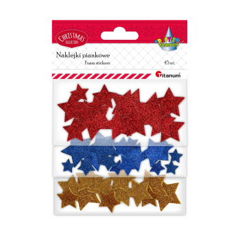 Naklejki piankowe brokatowe...