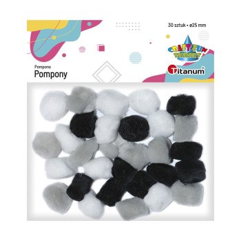 Pompony akrylowe mix 25mm...