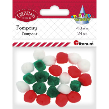 Pompony mix kolorów 10mm x...