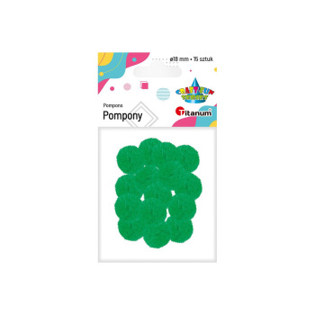 Pompony zielone 18mm 15...