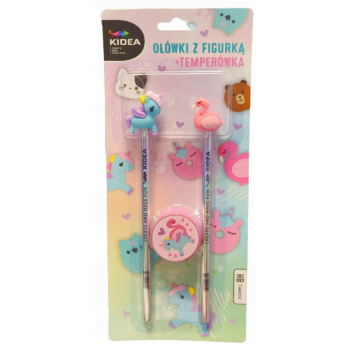 Zestaw 2 ołówków z figurką...