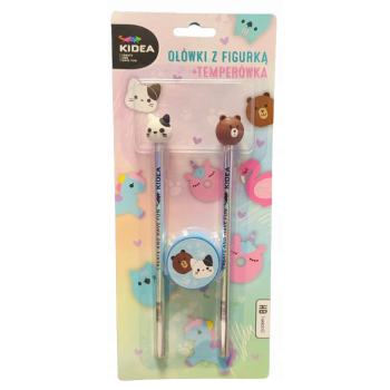 Zestaw 2 ołówków z figurką...