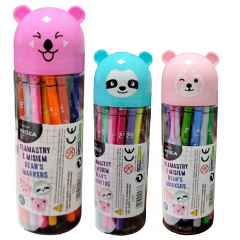 Flamastry 24 kolory misiem...