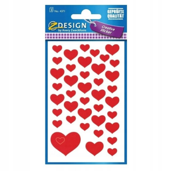 Naklejki 8x16 cm Serca...