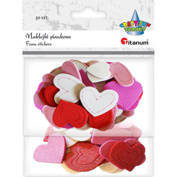 Naklejki piankowe serca 50...