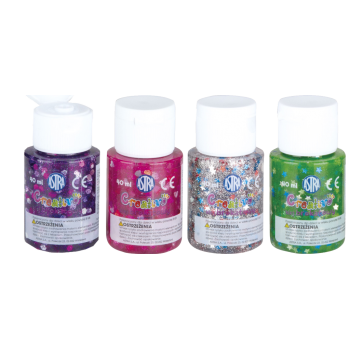 Glitter glue with confetti...