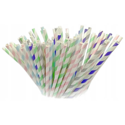Słomki papierowe pastelowe...