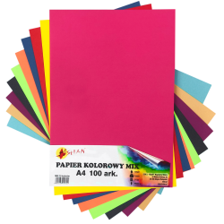 Papier kolorowy A4 mix 100...