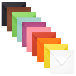 Zestaw kolorowych kopert...