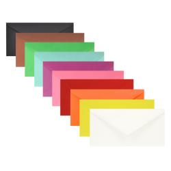 Zestaw kolorowych kopert...