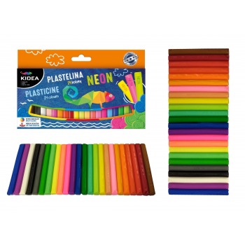 Plastilin 24 Farben Neon Kidea
