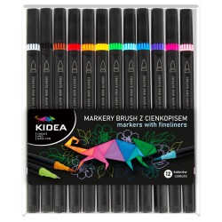 Markery Brush z cienkopisem...