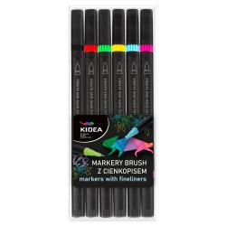 Markery Brush z cienkopisem...