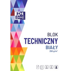 Blok techniczny biały A4...