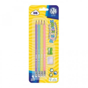 Pencil with eraser 4 pcs...