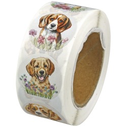 Naklejki na rolce Psy 500...