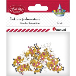 Guziki drewniane Renifery...