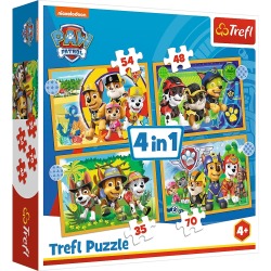 Puzzle 4w1 Wakacyjny Psi...