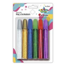 Klej z brokatem 6 kolorów x...