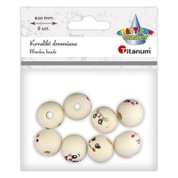 Koraliki drewniane 8 szt 20...