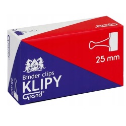 Klipy metalowe 25 mm czarne...