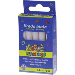 Kreda biała 10 sztuk Flamingo