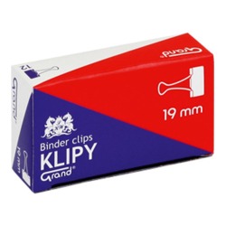 Klipy metalowe czarne 19 mm...