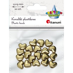 Koraliki plastikowe złote...