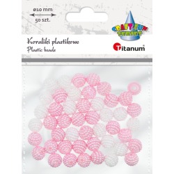 Koraliki plastikowe różowe...