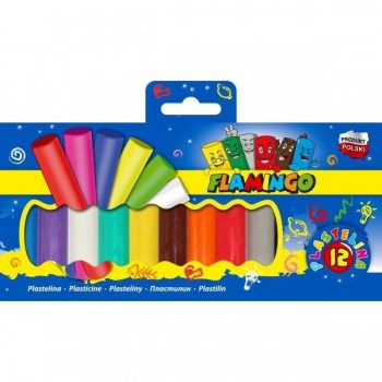 Plastilin 12 Farben Flamingo