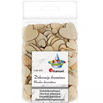 Drewniane serca 120 szt...
